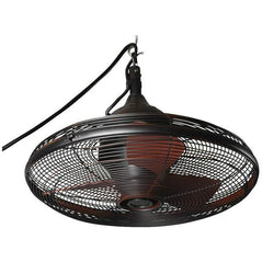 Allen + Roth Valdosta 20-inch oil-rubbed bronze ceiling fan with three blades, modern design, and integrated light fixture.