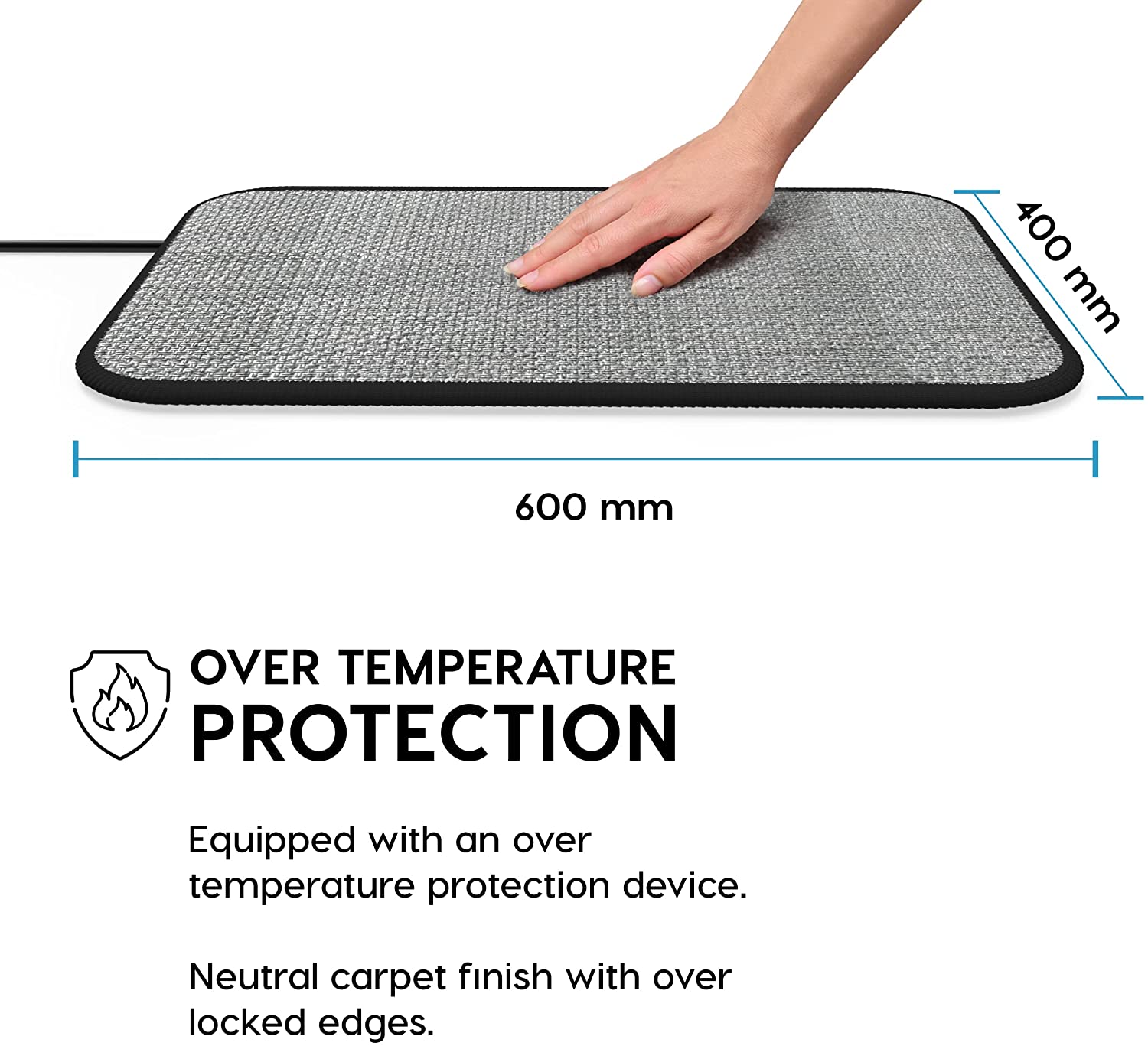 EconoHome Electric Heated Foot Warmer Mat For Office Or Home