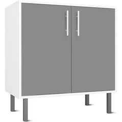 EconoHome wooden buffet cabinet with two doors, serving as a stylish storage sideboard for dining or living room decor.