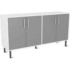 EconoHome wooden buffet cabinet with four doors, sideboard storage for dining or living room.