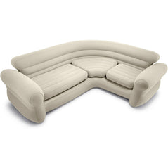 Intex corner sofa with plush seating and modern design, featuring soft cushions and a spacious layout for living room comfort.