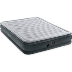 Intex Comfort Dura-Beam 13-inch airbed with built-in pillow and sturdy construction, ideal for camping or guest sleeping.