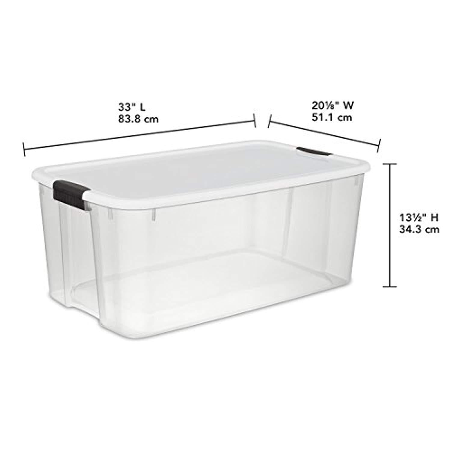 Sterilite 4-Pack Clear Plastic Stackable Storage Container with Latching  Lid - Clear