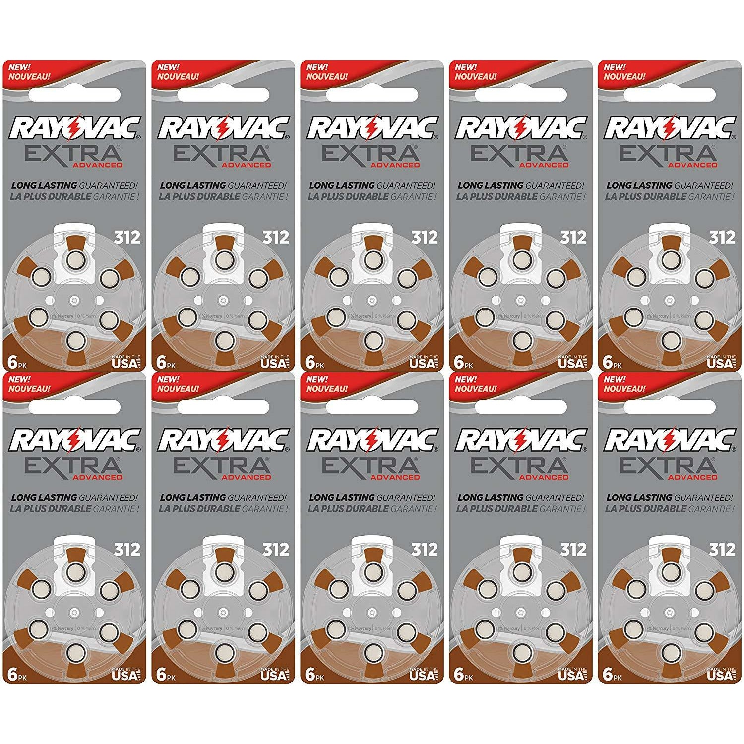 Rayovac Hearing Aid Batteries 312