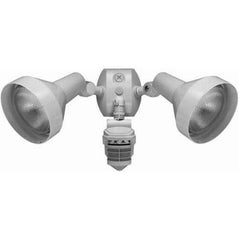 RAB Lighting - STL360HW Super Stealth 360 sensor with twin H101 deluxe shielded Bell floods - White - Wholesale Home Improvement Products