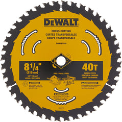 DEWALT Circular Saw / Table Saw Blade, 8-1/4-Inch, 40-Tooth Blister