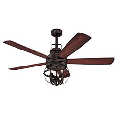 Westinghouse Lighting 7217100 Stella Mira 52-Inch Vintage Ceiling Fan, Reversible Blades, Oil Rubbed Bronze Finish