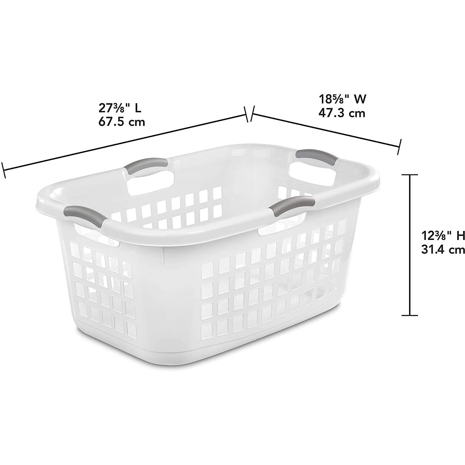 Sterilite Deep Ultra Plastic Kitchen Laundry Storage Organizer Baskets, White - 6 pack