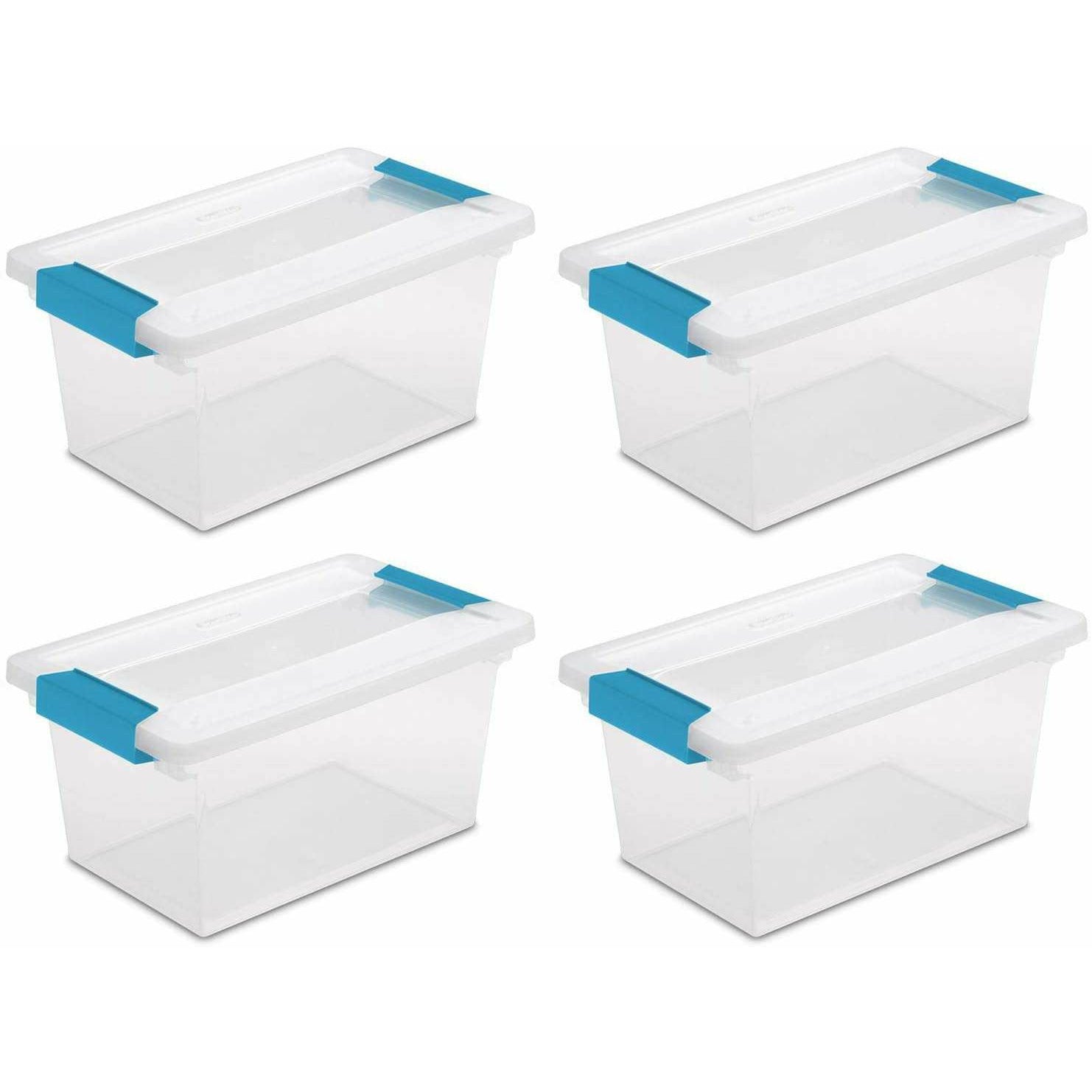 Sterilite Clear Plastic Stackable Storage Container Bin Box Tote with Clear  Latching Lid Organizing Solution for Home & Classroom, 12 Pack