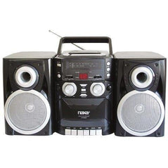 NAXA NPB-426 Electronics Portable Shelf System with CD/Cassette Player, AM/FM Radio and Twin Detachable Speakers - Wholesale Home Improvement Products