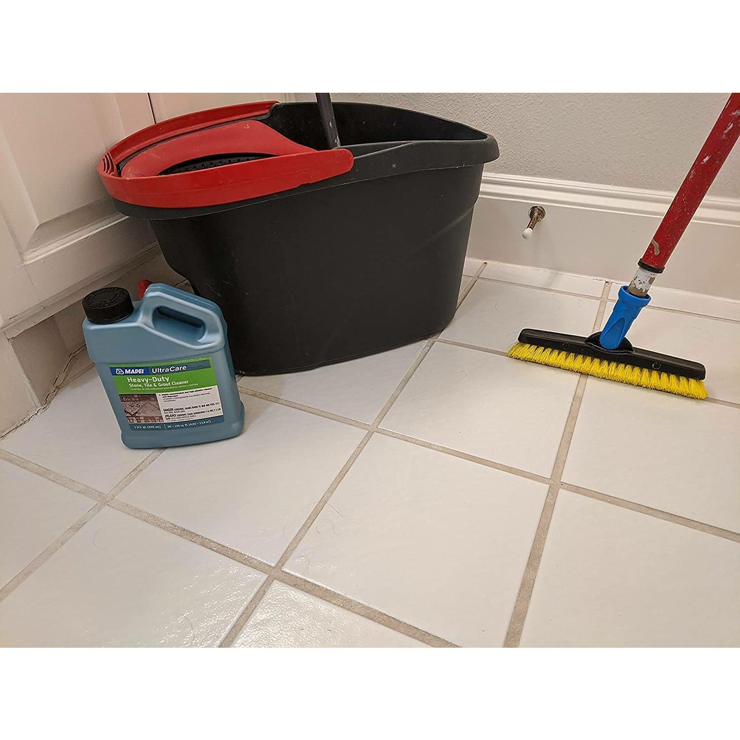 Tile and Grout Cleaner Heavy-Duty 32oz Bottle and Brush