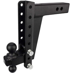 Bulletproof Hitches 2.5" Adjustable Heavy Duty 10" - Drop/Rise Trailer Hitch with 2" and 2 5/16" Dual Ball