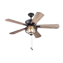 Harbor Breeze Merrimack II 52-in Matte Bronze LED Indoor/Outdoor Ceiling Fan with Light Kit (5-Blade) - Wholesale Home Improvement Products