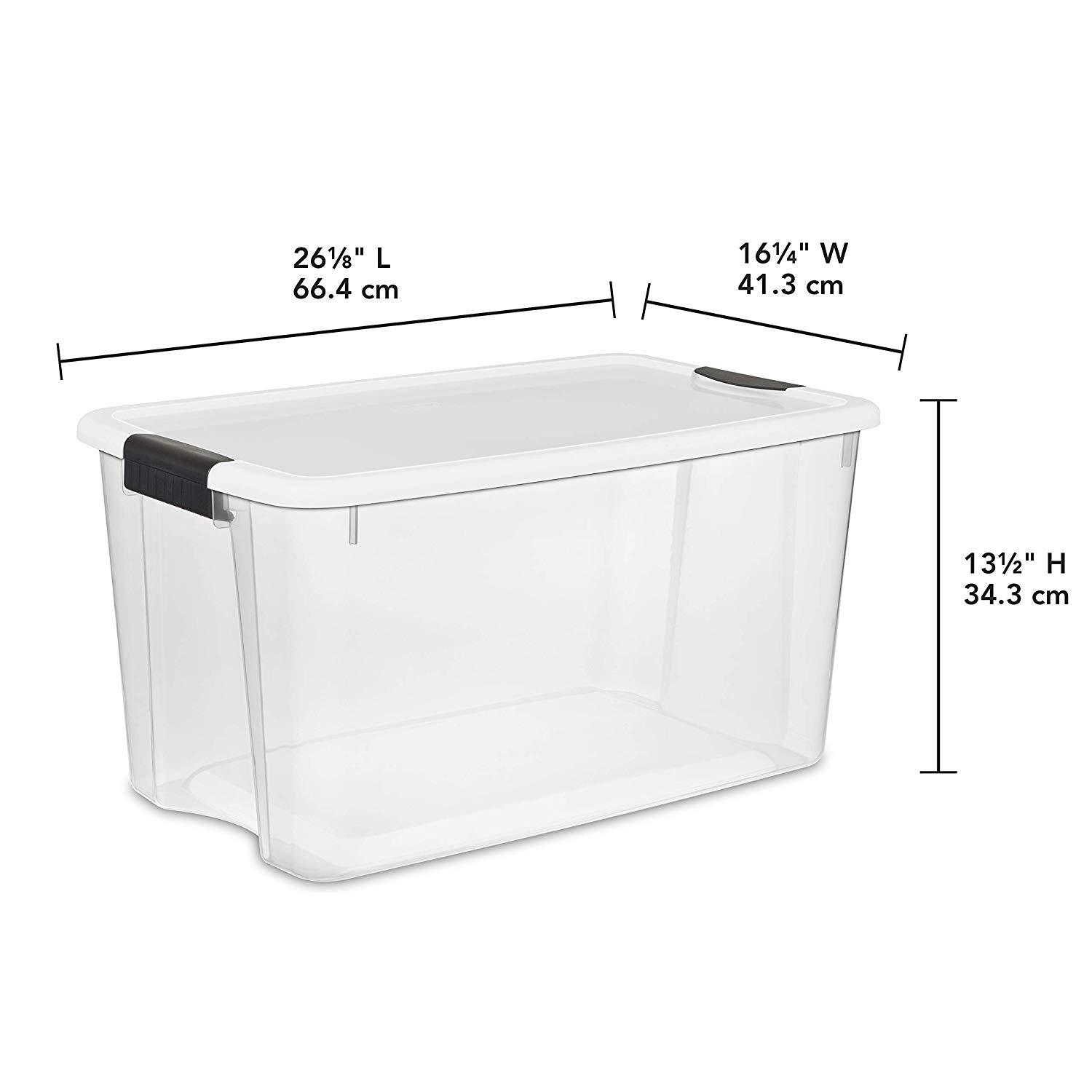 Sterilite Latched Storage Box, Blue, 66-Qt., Must Order in