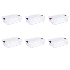 Sterilite 32 Quart Clear View Storage Container Tote w/ Latching