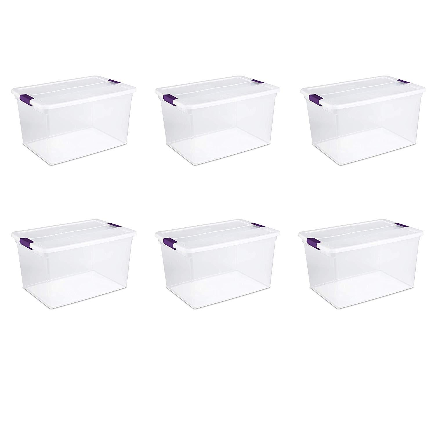 Sterilite 66-Quart Clear Latch Storage Tote