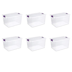 Sterilite Clear Plastic 6 Quart Storage Box Container with Latching Lid, 36  Pack - 0.7 - Bed Bath & Beyond - 36135255