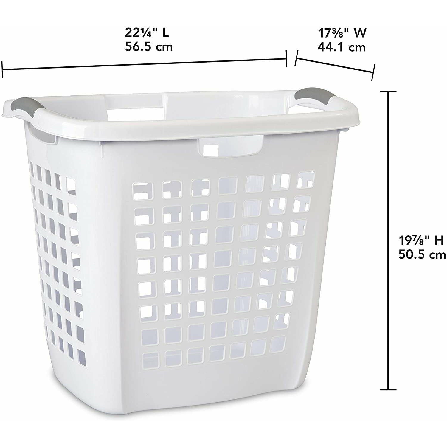 Sterilite Deep Ultra Plastic Kitchen Laundry Storage Organizer Baskets, White - 6 pack