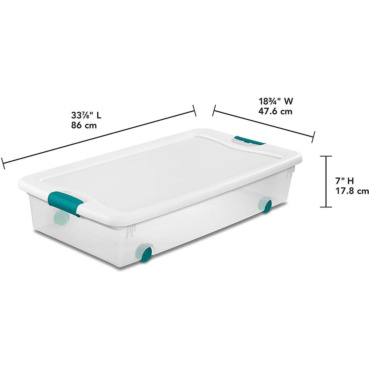 Sterilite 56 Quart Clear Plastic Storage Container Box w/ Latching