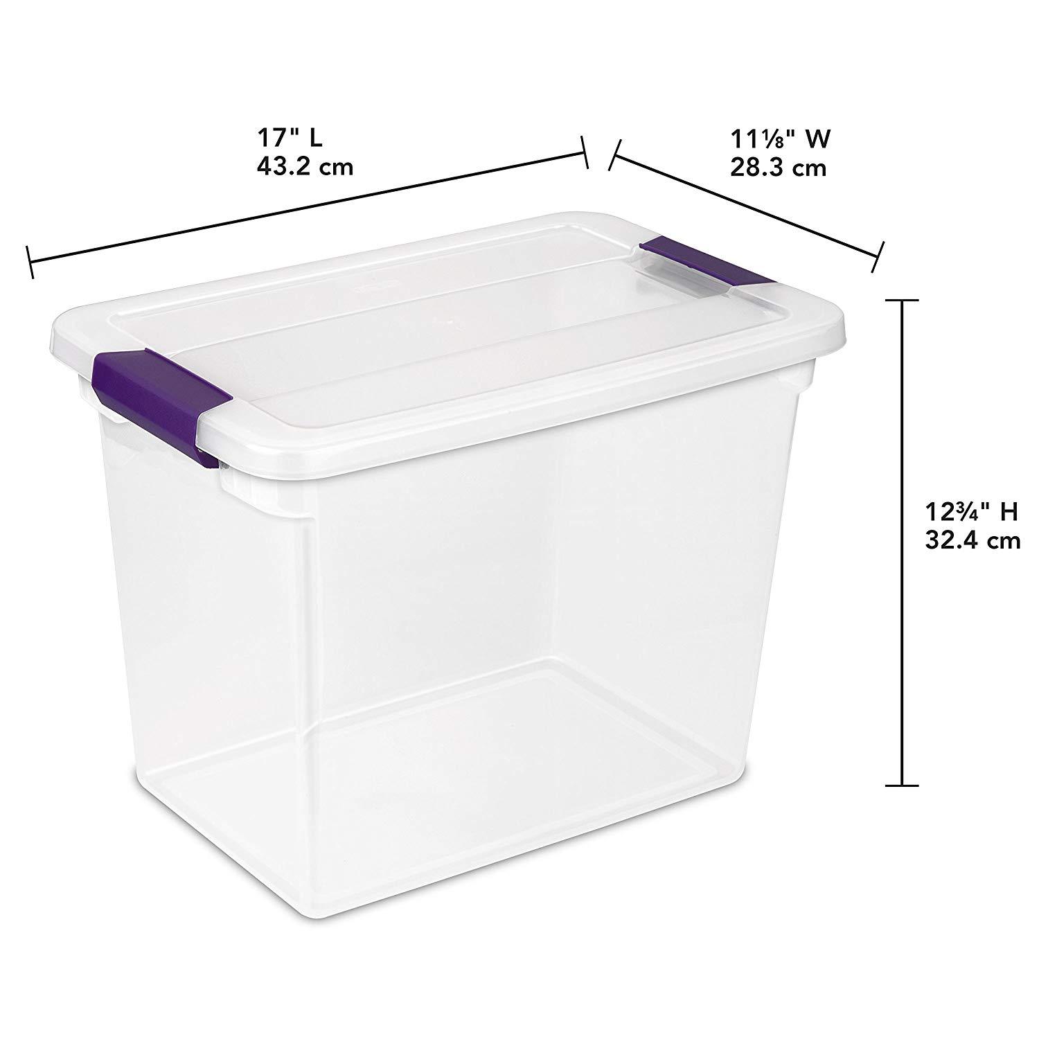 Sterilite 27 qt. Clearview Latch Box Storage Bin Container ( 6 Pack)