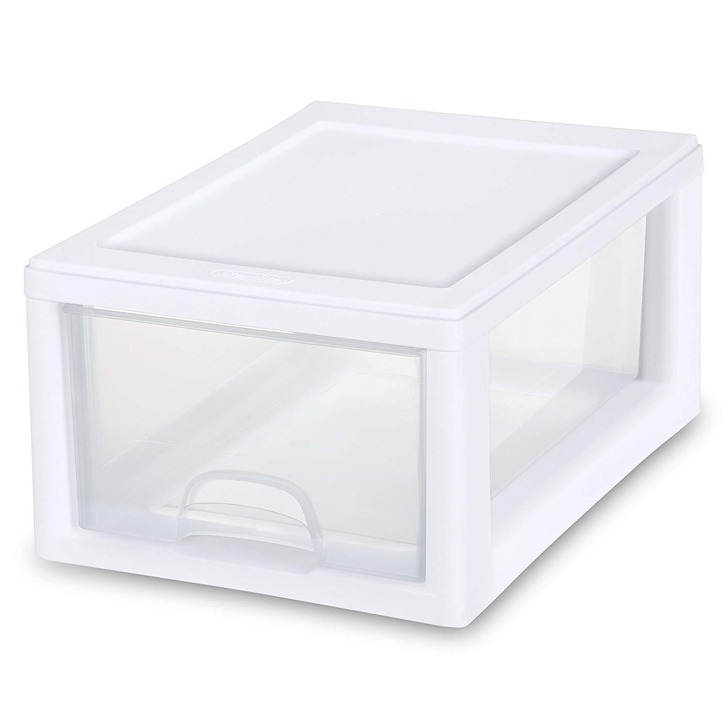 Sterilite Small Box Modular Stacking Storage Drawer Container