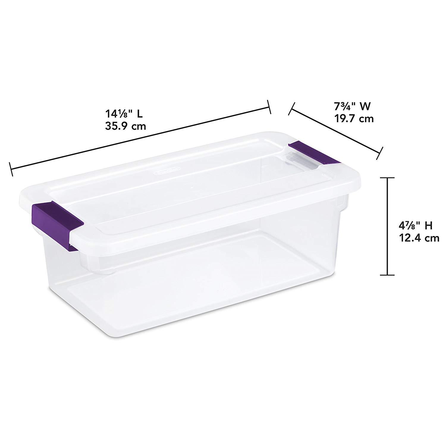 Sterilite Stackable Latching Storage Box Container, Clear - 12 pack