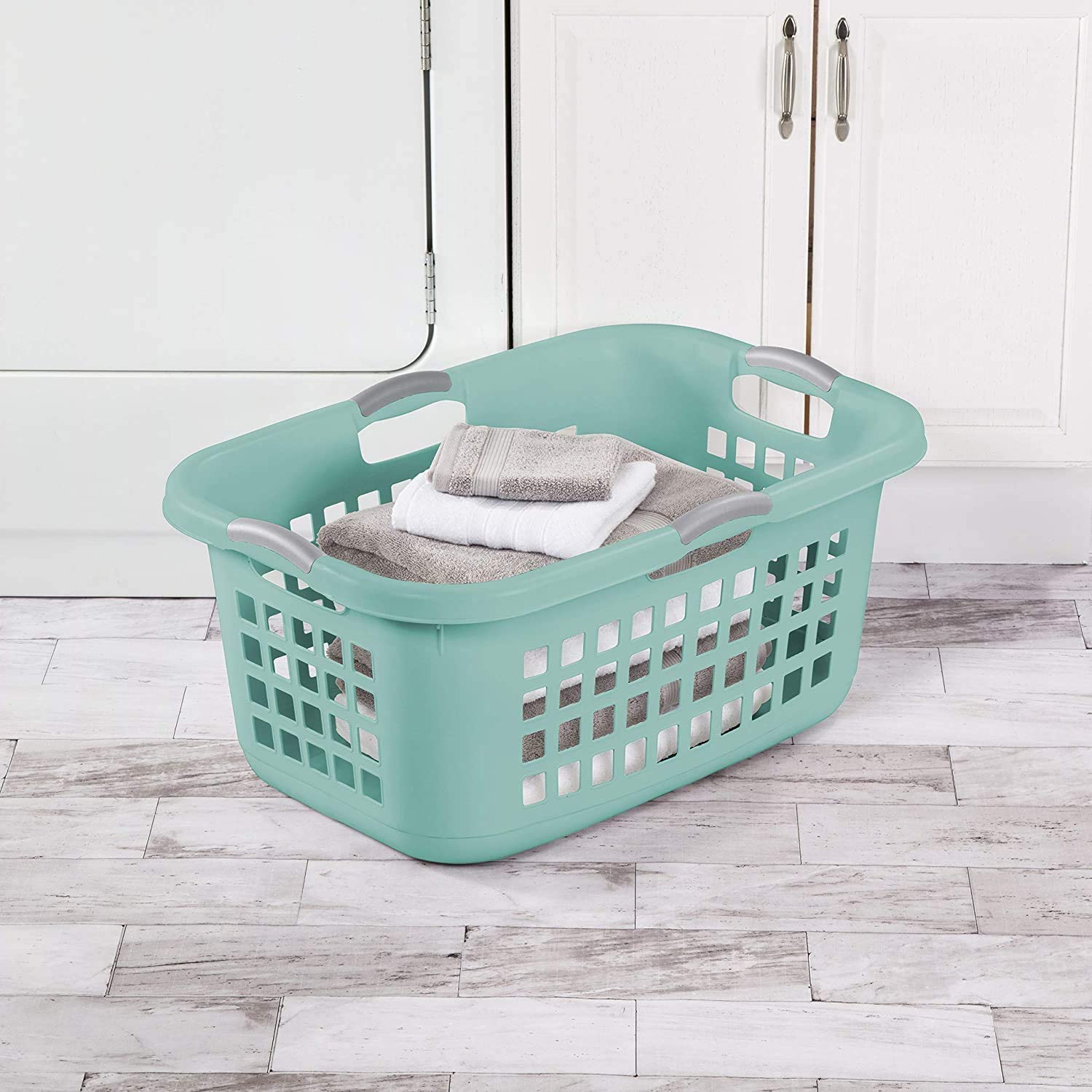 Sterilite Stacking Laundry Basket White Set of 6 