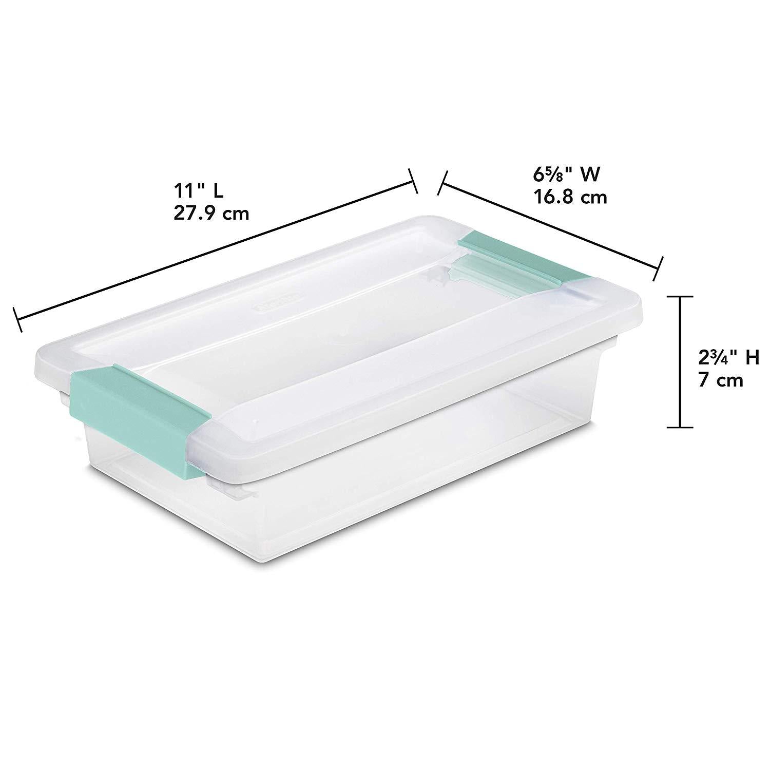 The Container Store 4 Pack Clear Compact Plastic Bin - Each