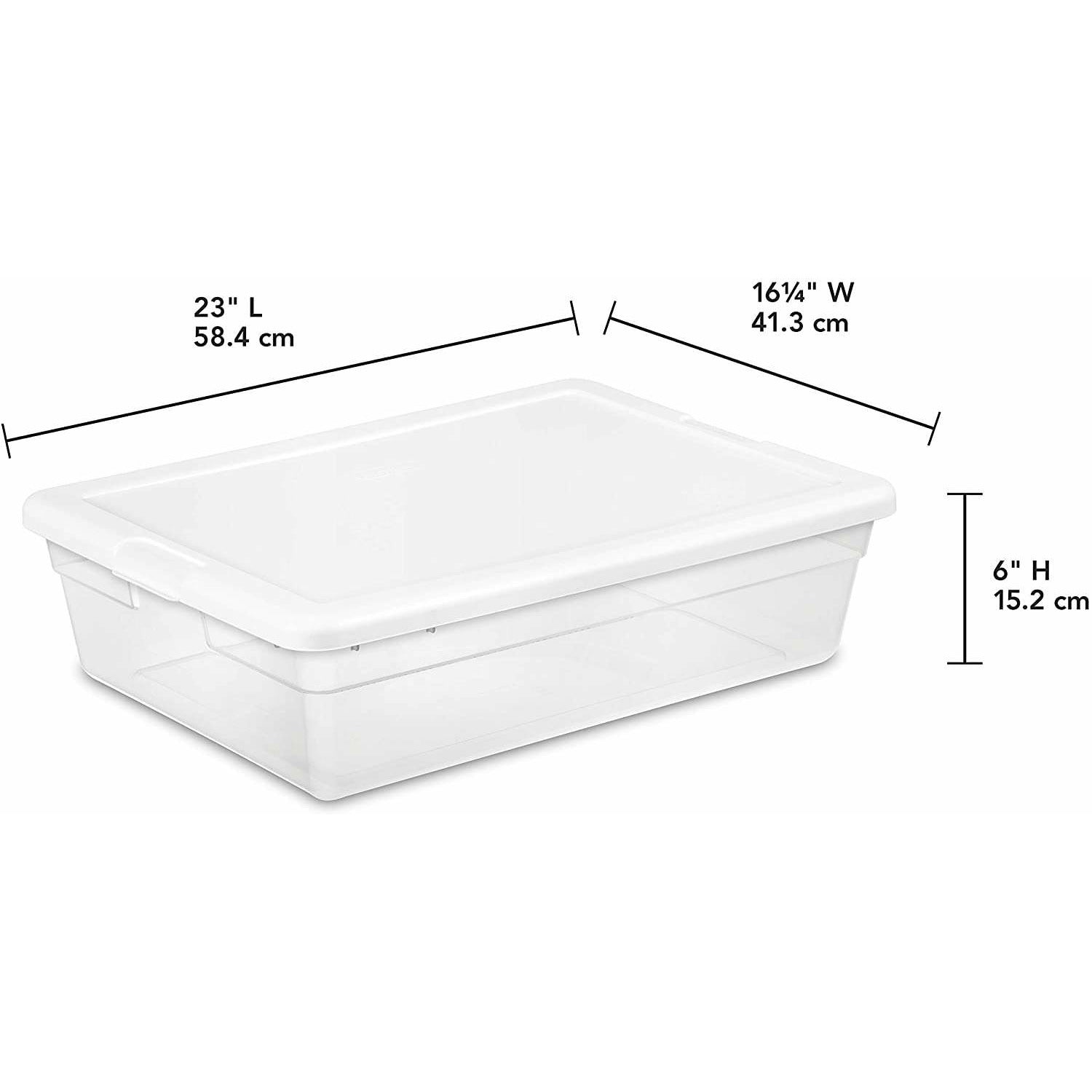 Sterilite 27 Qt. Latch Box Plastic, Stadium Blue, Set of 10