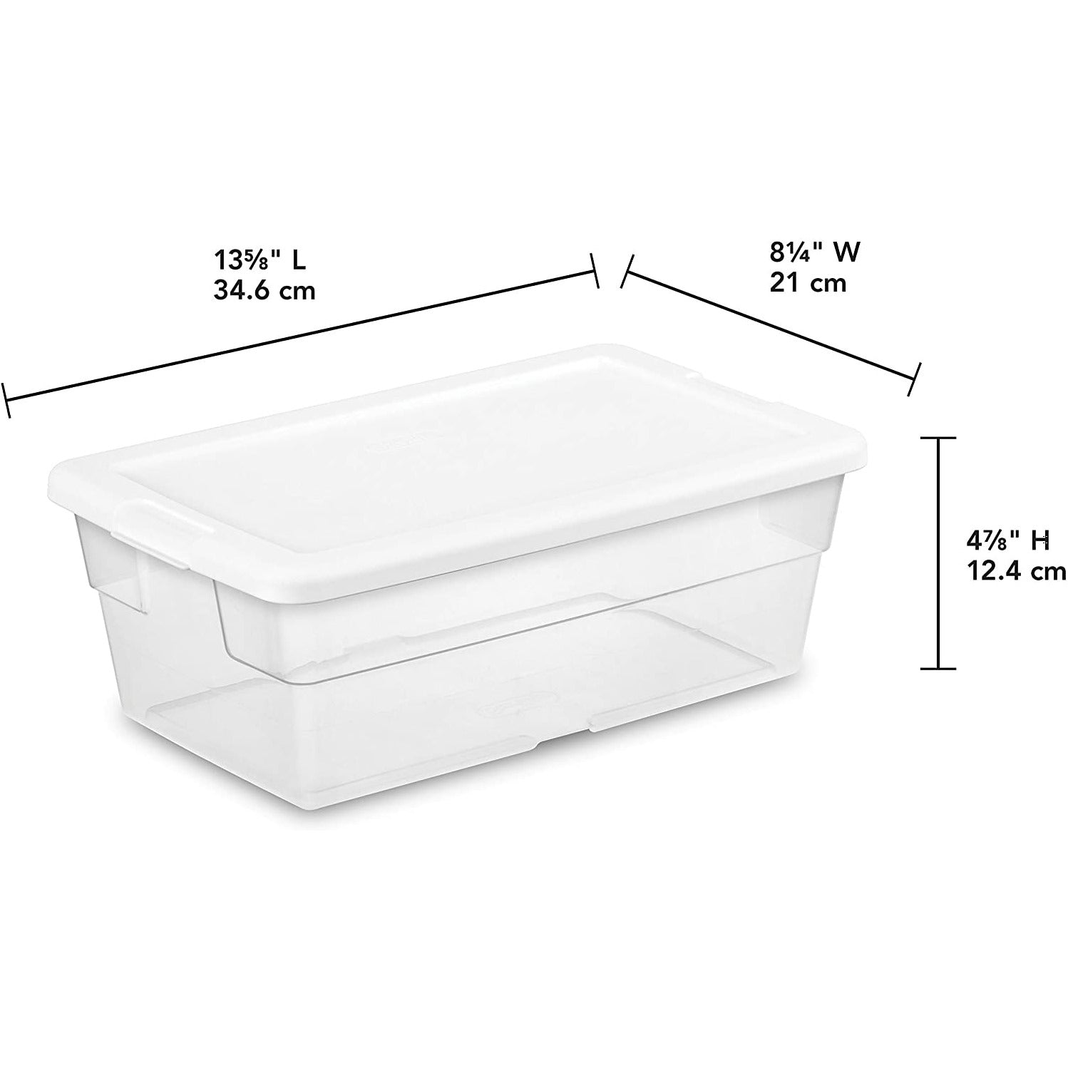 Sterilite 12 Qt Plastic Storage Bin Container Gasket Sealed Box, (6 Pack)