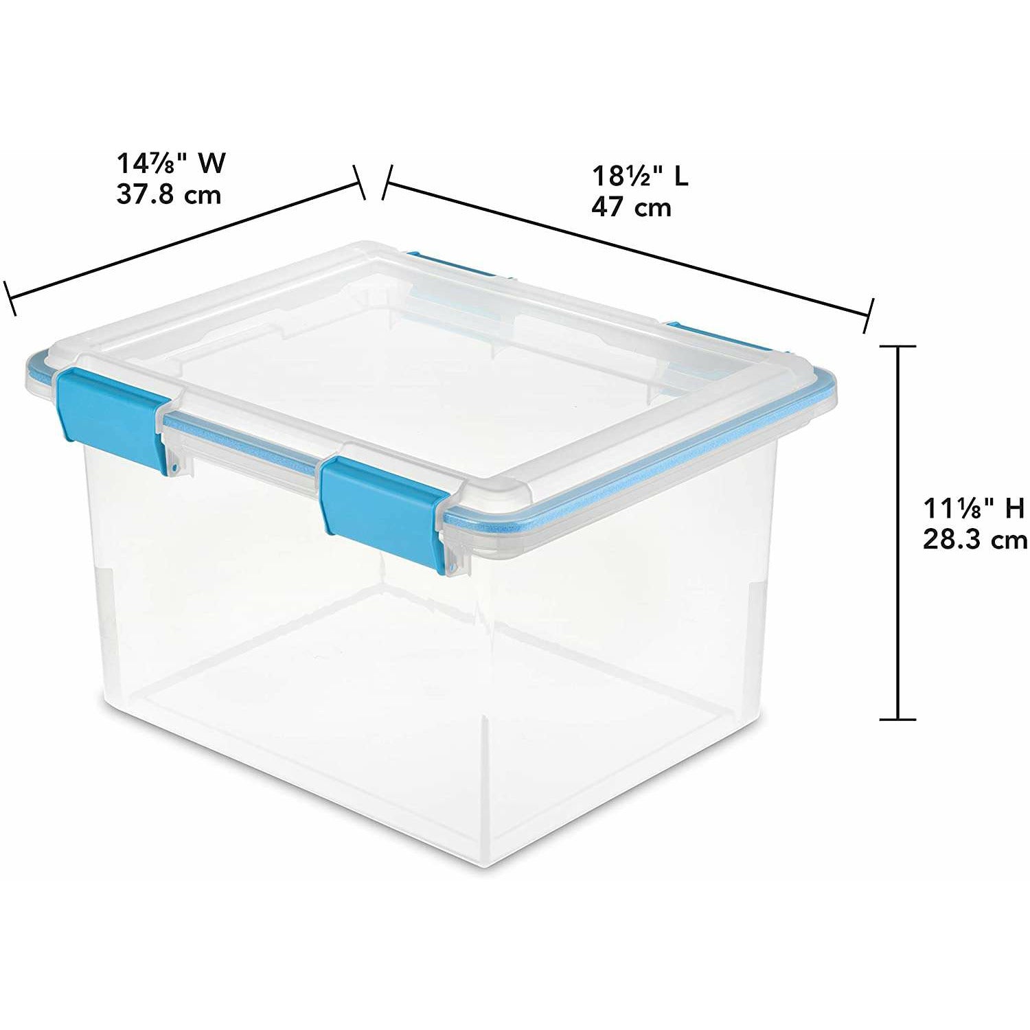 Sterilite 32 Qt Plastic Clear Stackable Latching Storage Box