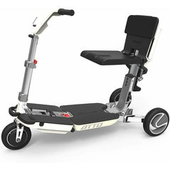 ATTO Folding Mobility Scooter by Moving Life, airline-approved compact electric scooter with foldable design and comfortable seat.