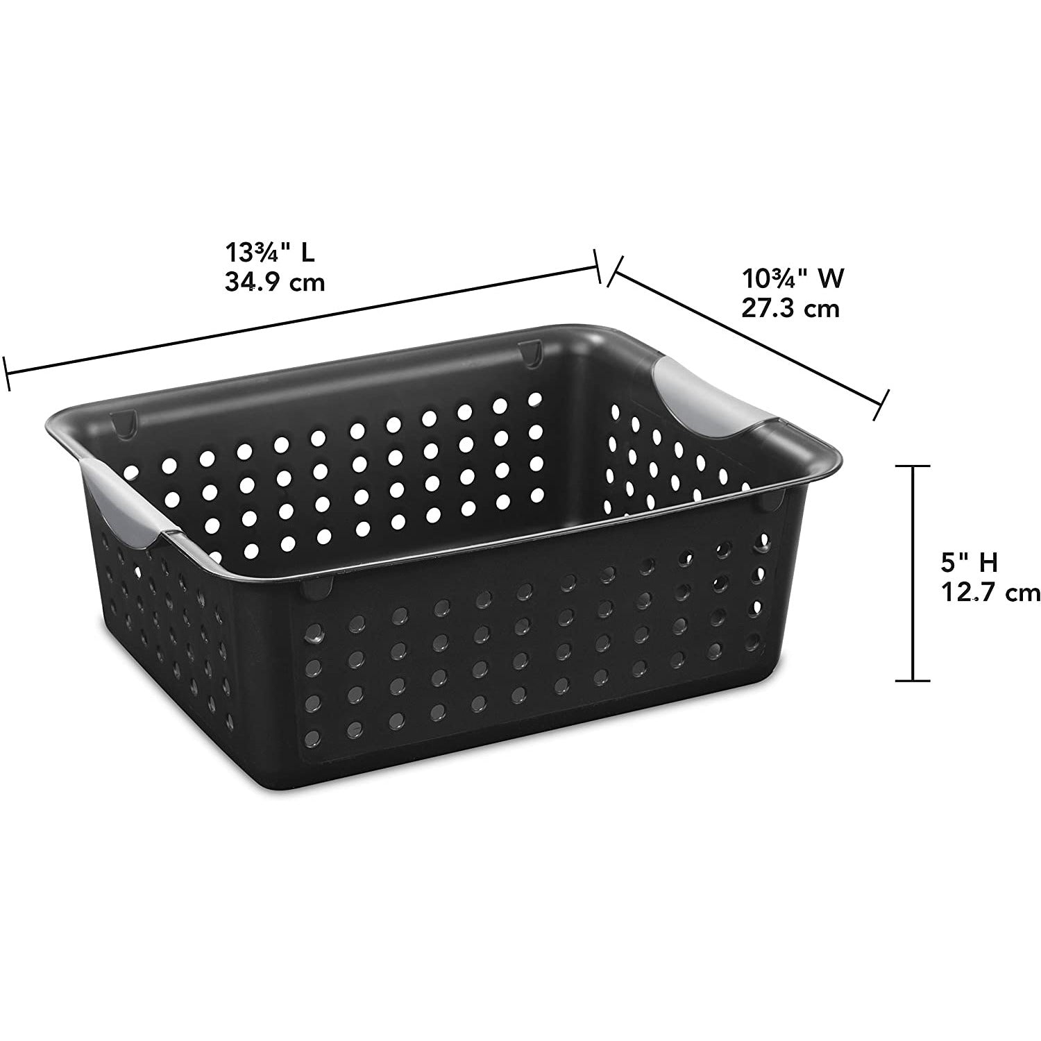 Sterilite Large Stacking Basket Plastic, White