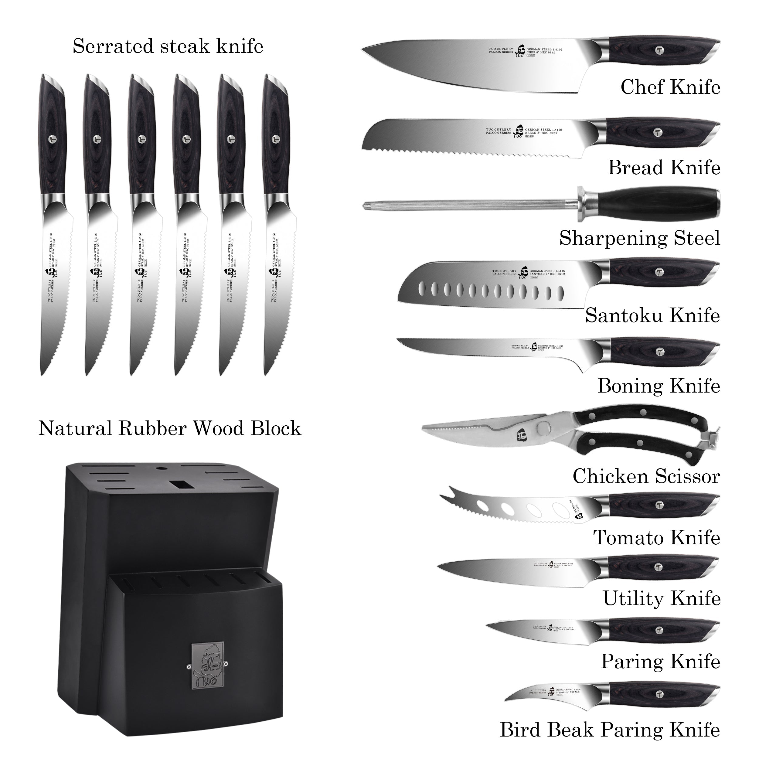 Steak Knives Set Of 4,black And Triple Rivet Fine-edge Stainless Steel  Sharp Blade Flatware Steak Knife Set,for Restaurant Tableware Kitchen  Camping