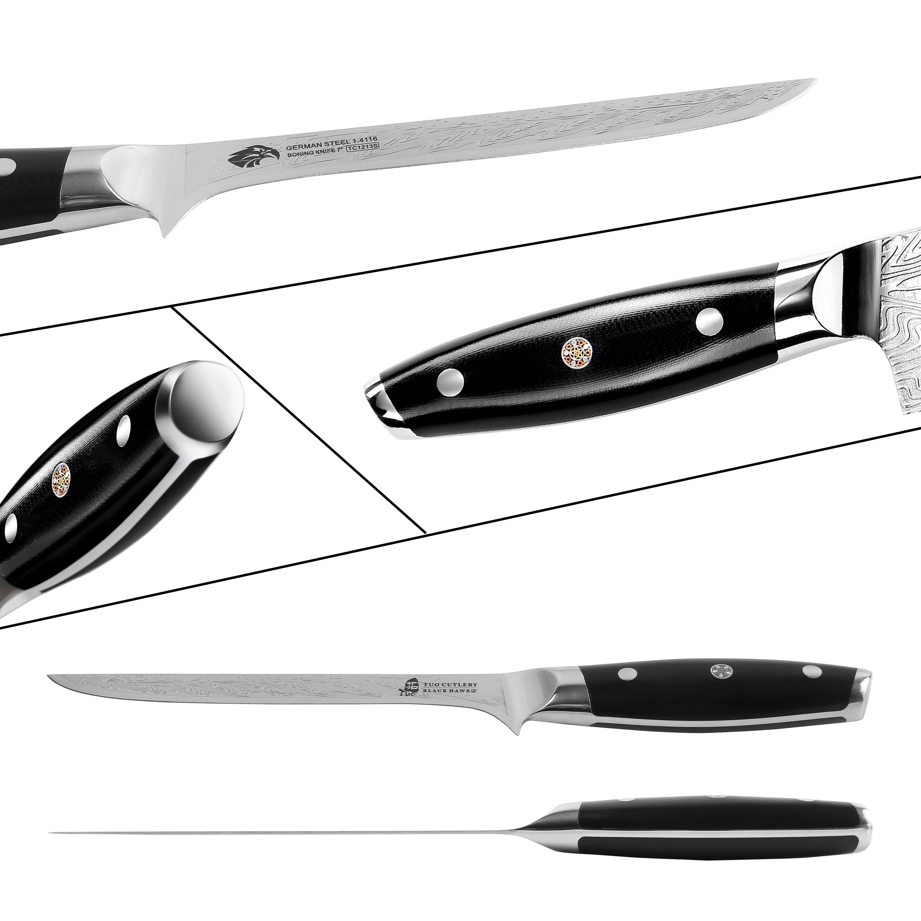 TUO Cutlery - TC1213S - Black Hawk - 7 inch Boning Knife– Wholesale Home