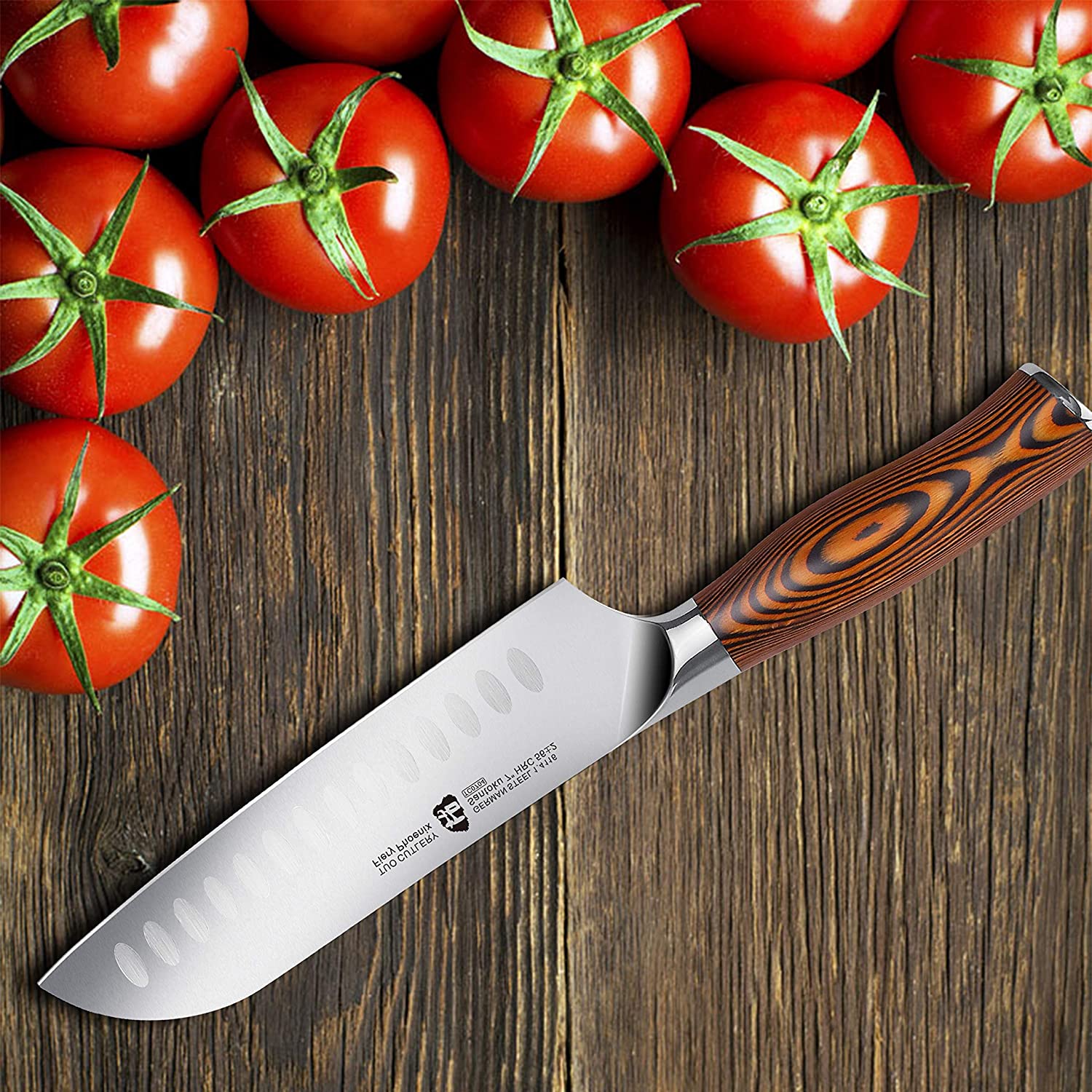 Tuo Cutlery - TC0704 - Santoku Knife - Asian Granton Chef Knife