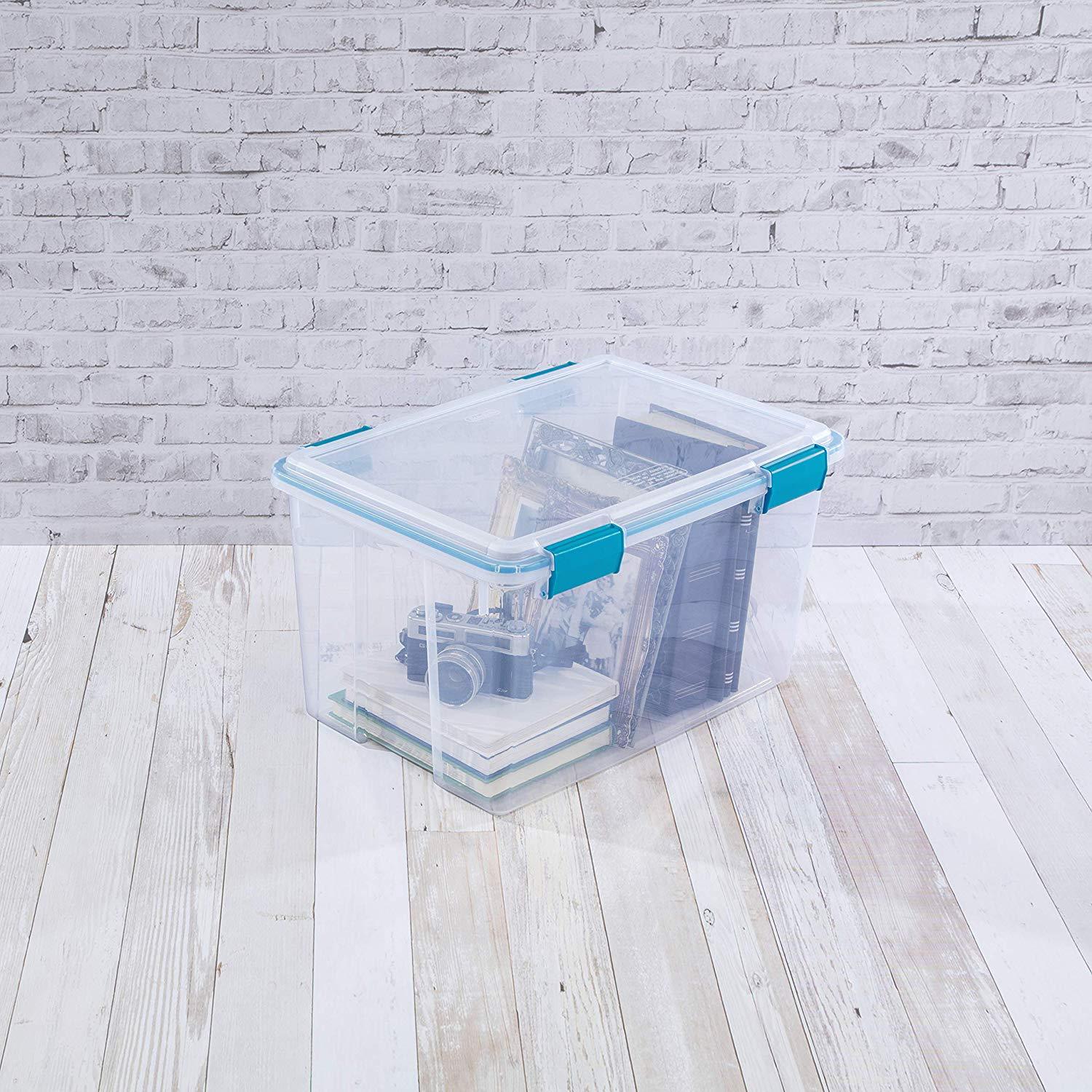 Sterilite 54 Quart Clear Gasket Box with Aquarium Latches