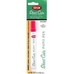 Krylon Short Cuts paint pen in gloss glow orange, 0.33 oz, with a fine tip for detailed art and craft projects
