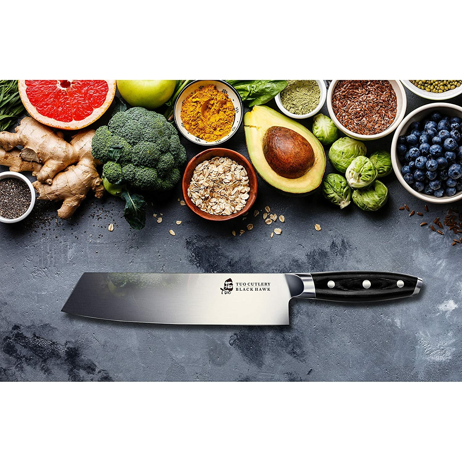 TUO Cutlery - TC1205 - Black Hawk - 7 inch Vegetable Meat Cleaver Knif–  Wholesale Home