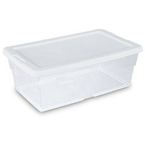 6 Quart Clear Storage Box, 12 Pack