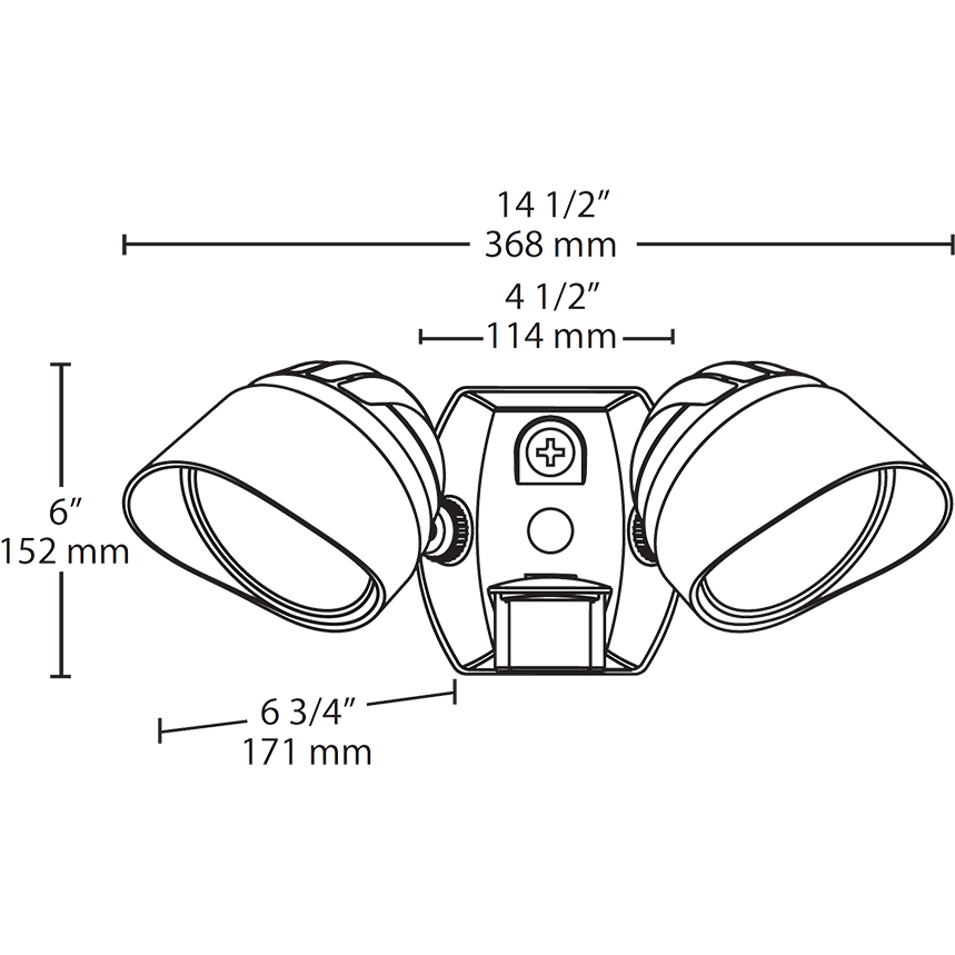 RAB Lighting smsbullet2X12Na Two Adjustable 12W LED Floodlights