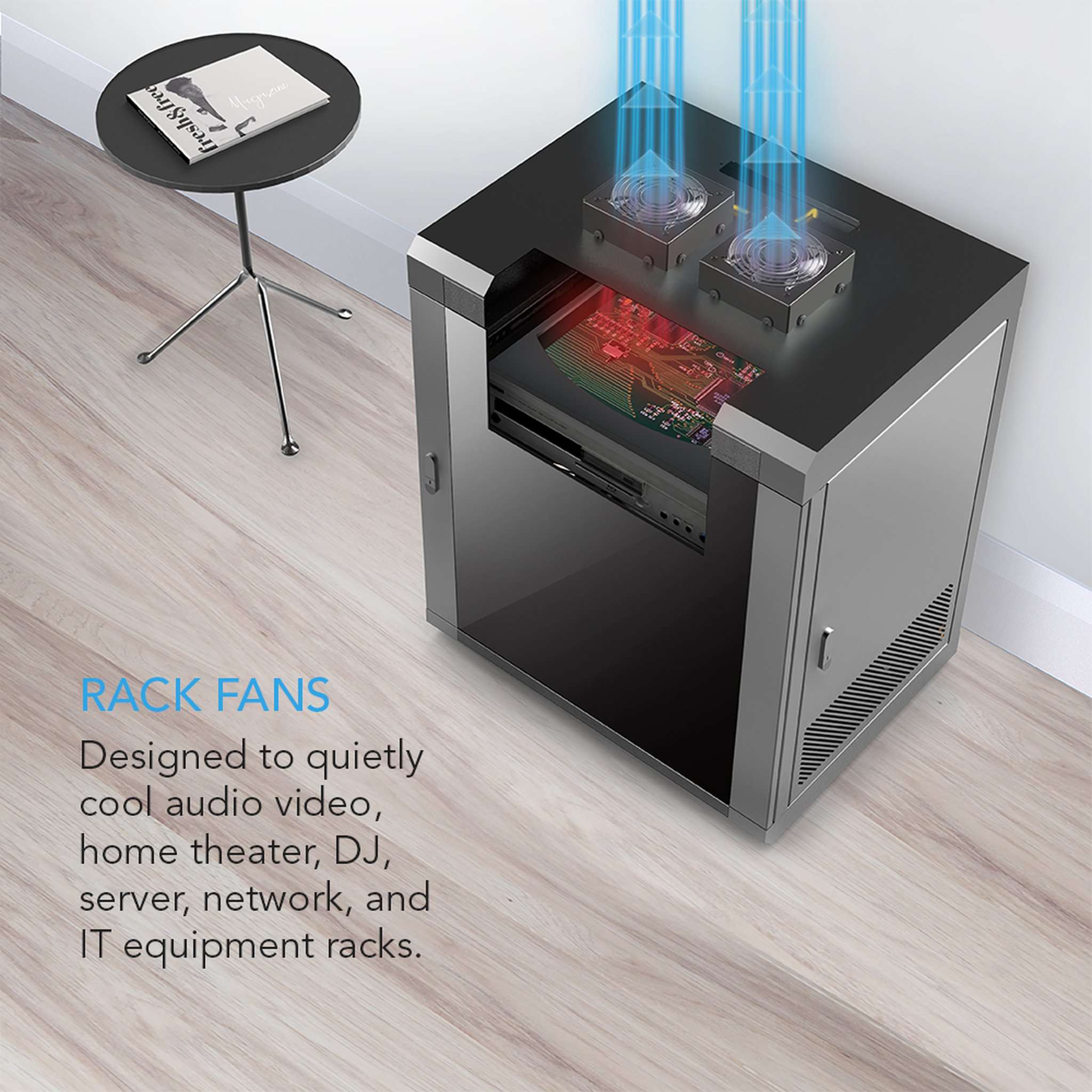 AC Infinity Rack Roof Fan Kit Dual Cooling-Fans with Speed Controller