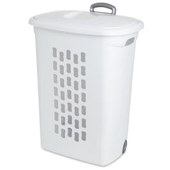 Sterilite Ultra Wheeled Laundry Hamper, White - Wholesale Home Improvement Products