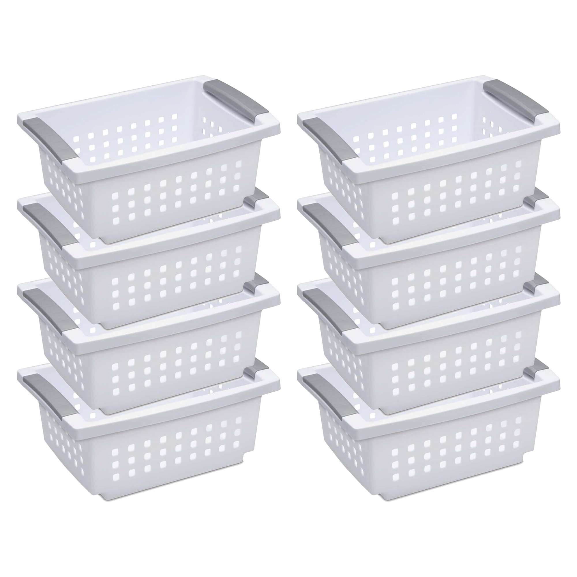 Sterilite 1660 - Small Stacking Basket White 16608008