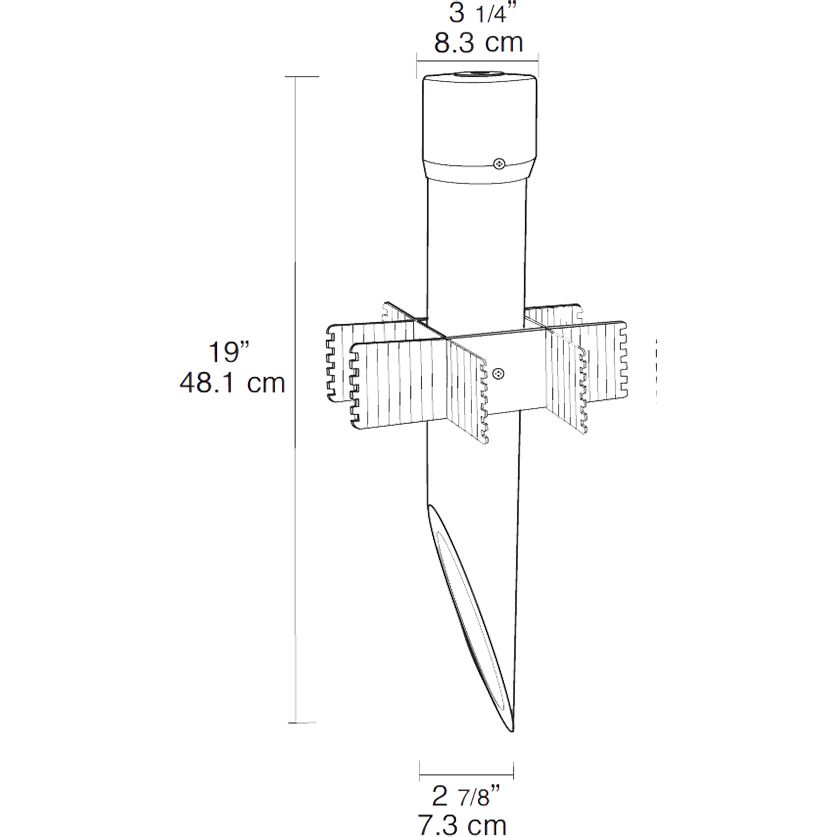 RAB Lighting MP19B Mighty Post, Diameter x 19 Height Black– Wholesale  Home