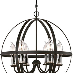 Westinghouse Lighting Stella Mira Six-Light Outdoor Chandelier, Oil Rubbed Bronze