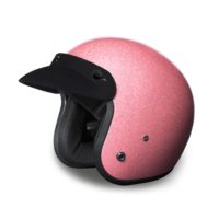 Daytona Helmets -  D.O.T. Motorcycle Open Face Helmet - Pink Metal Flake