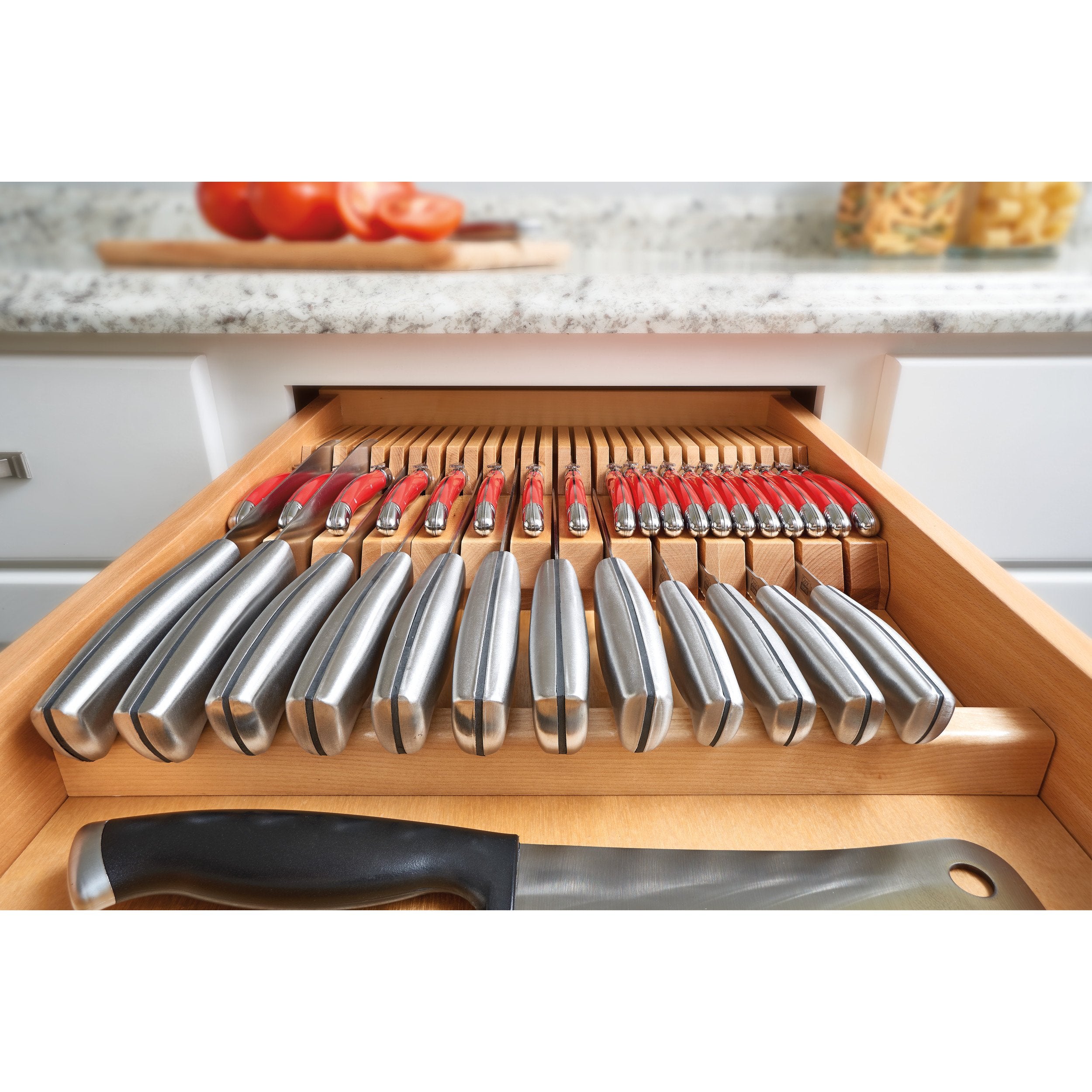 Rev-A-Shelf 4WDKB-1 / Double Knife Block Drawer Insert-Wood